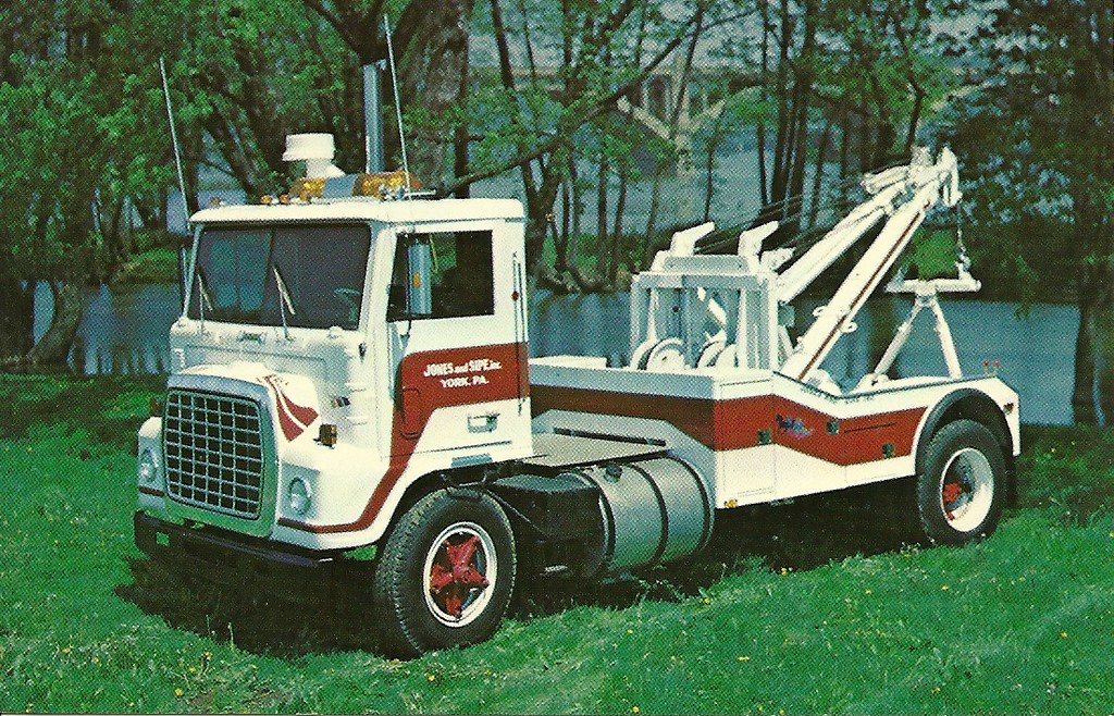 Tow truck on the highway