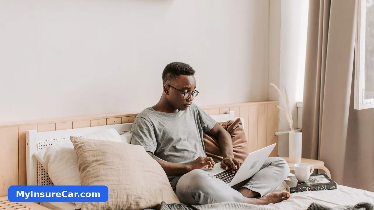 Person working from home on a laptop