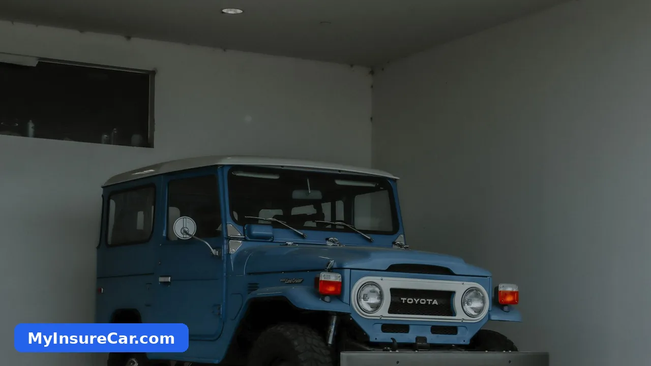 Vintage car stored long term, illustrating insurance for unregistered vehicles