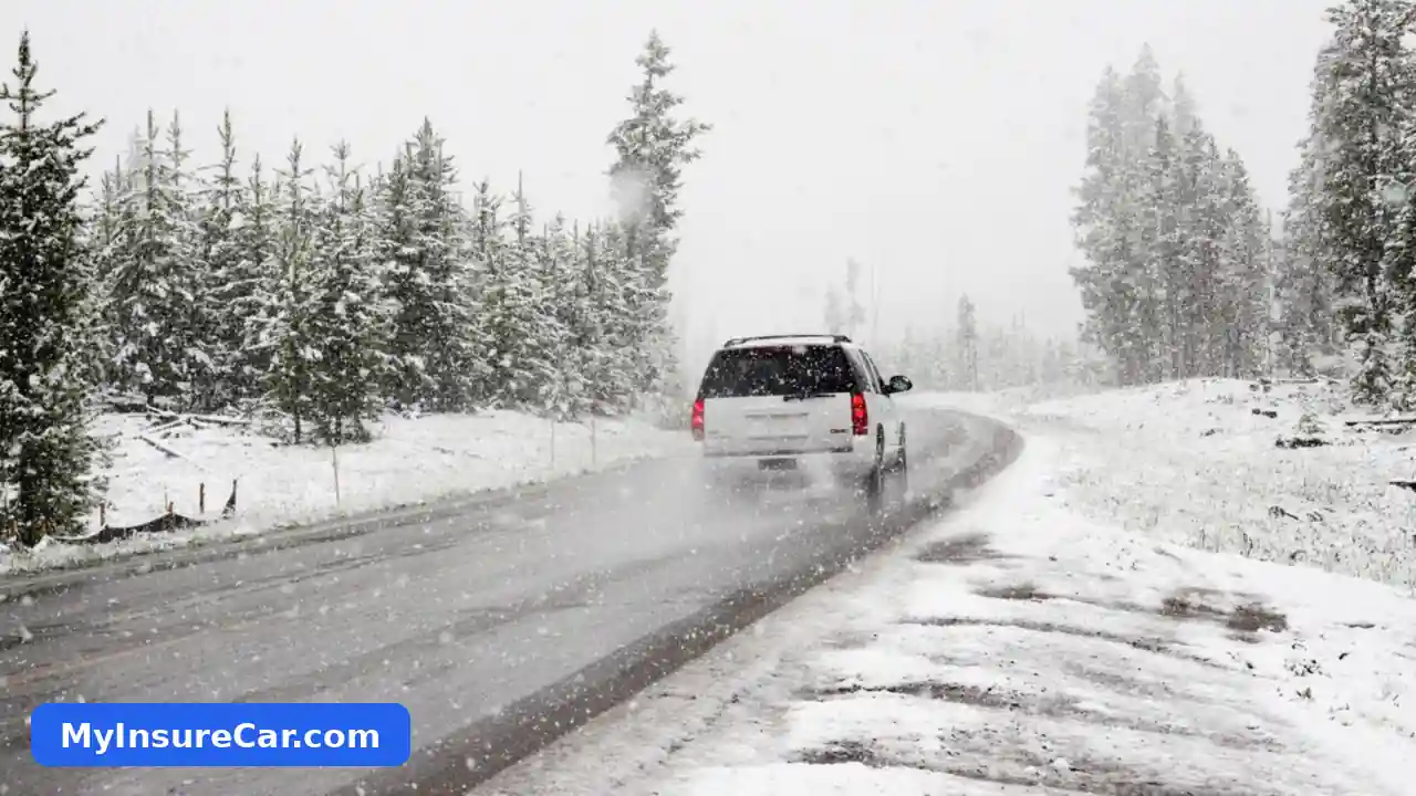 Car driving on a Michigan road